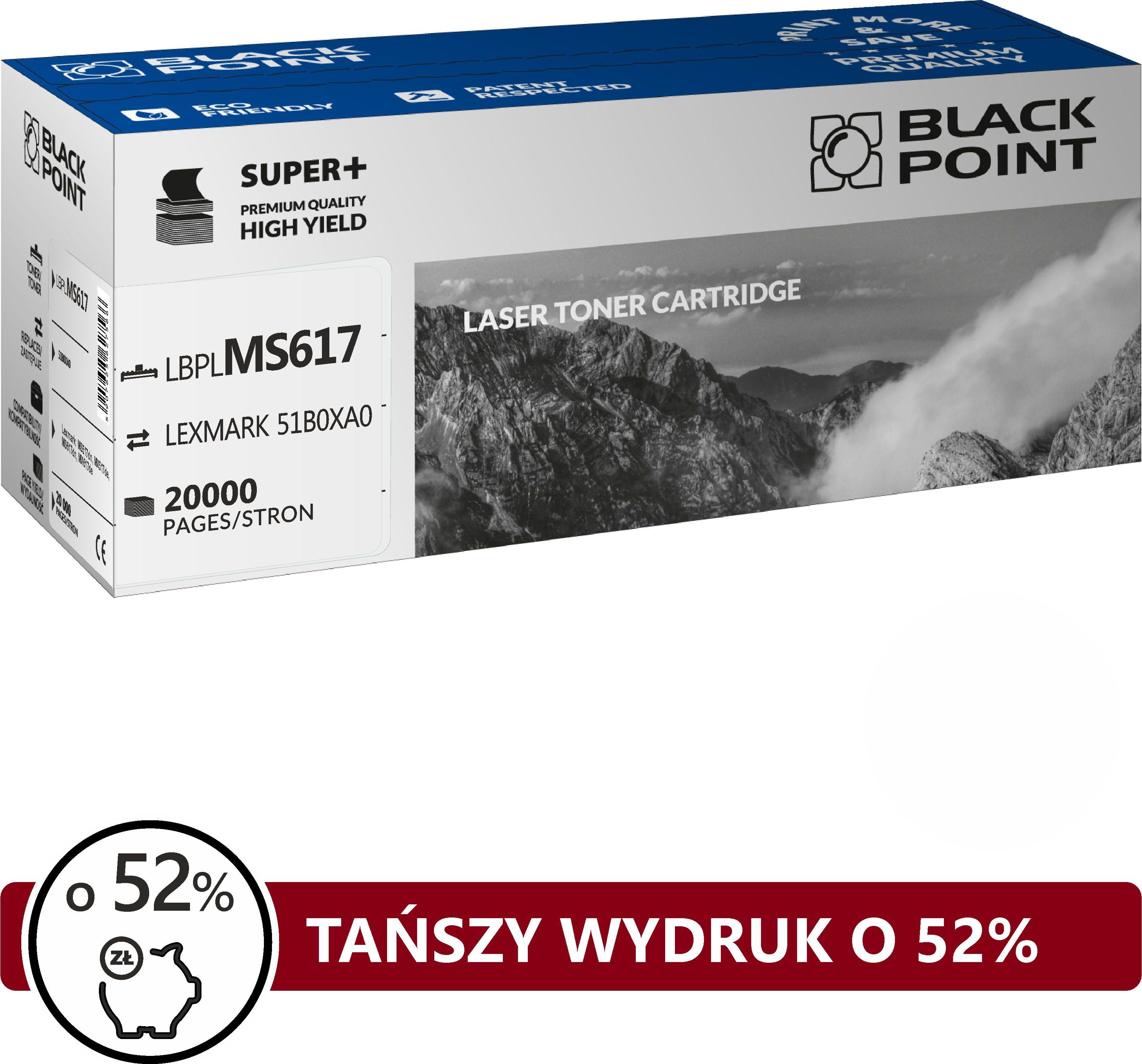 Toner Black Point LBPLMS617 Black Zamiennik 51B0XA0 (BLLMX617BKBW)
