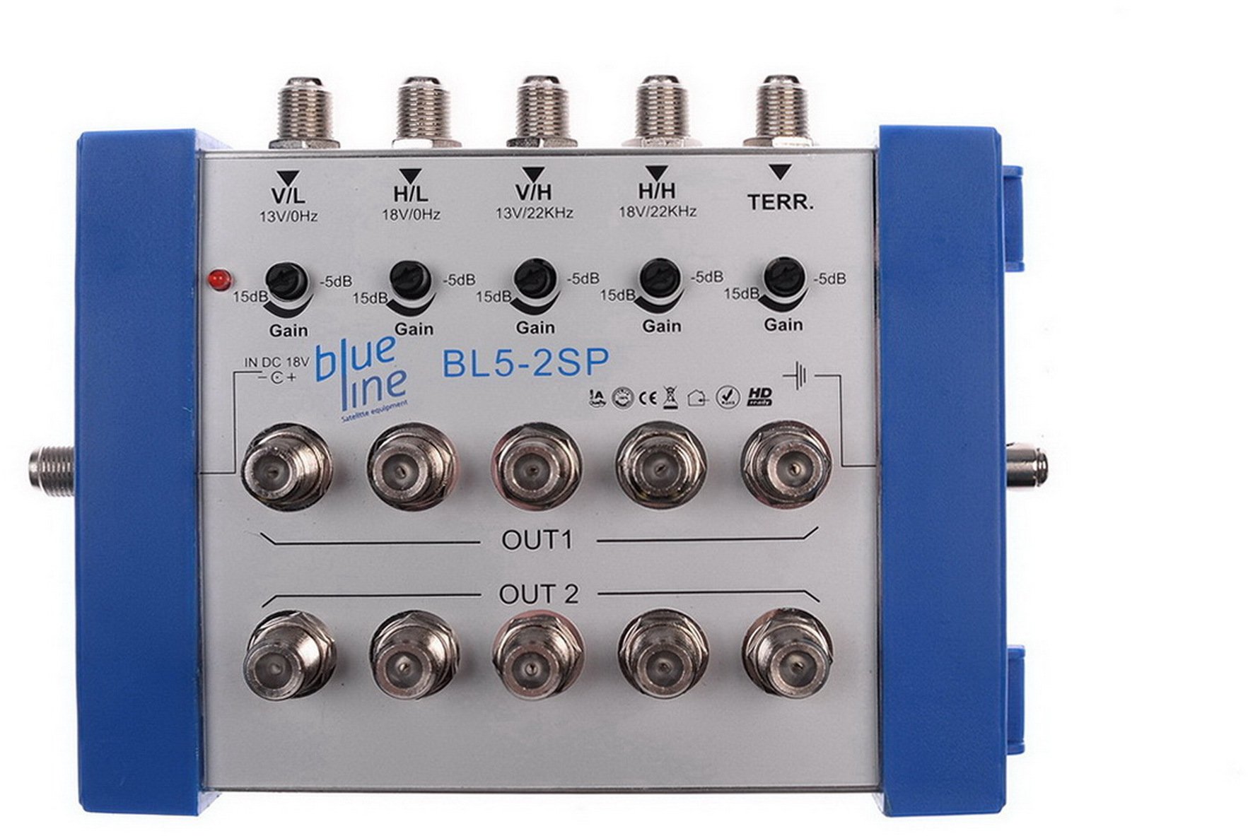 Antena satelitarna Blue Line Rozgałęźnik 2 x 5 SAT BL5-2SP