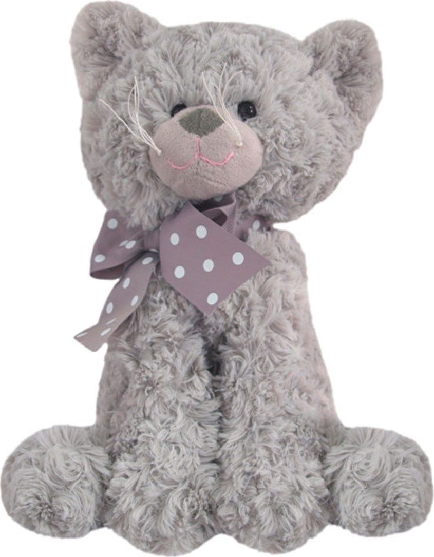 Beppe Maskotka Szary Kot Beatrice z Kokardką 25 cm