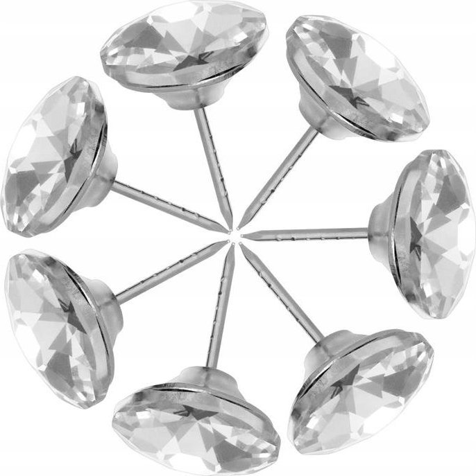 iLogic OZDOBNE GWOŹDZIE TAPICERSKIE KRYSZTAŁ 7 szt