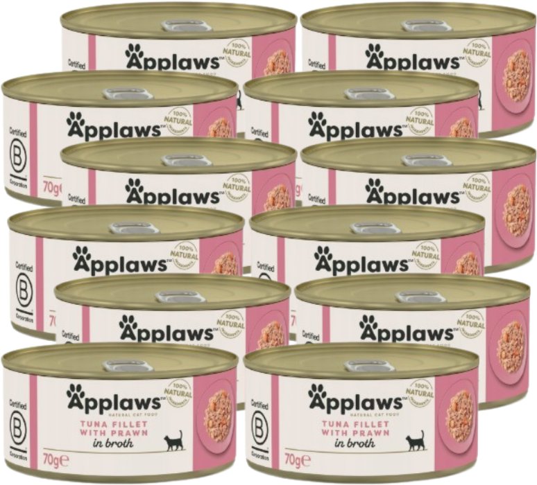 Applaws Cat Tuńczyk z krewetkami 12x70g PUSZKA