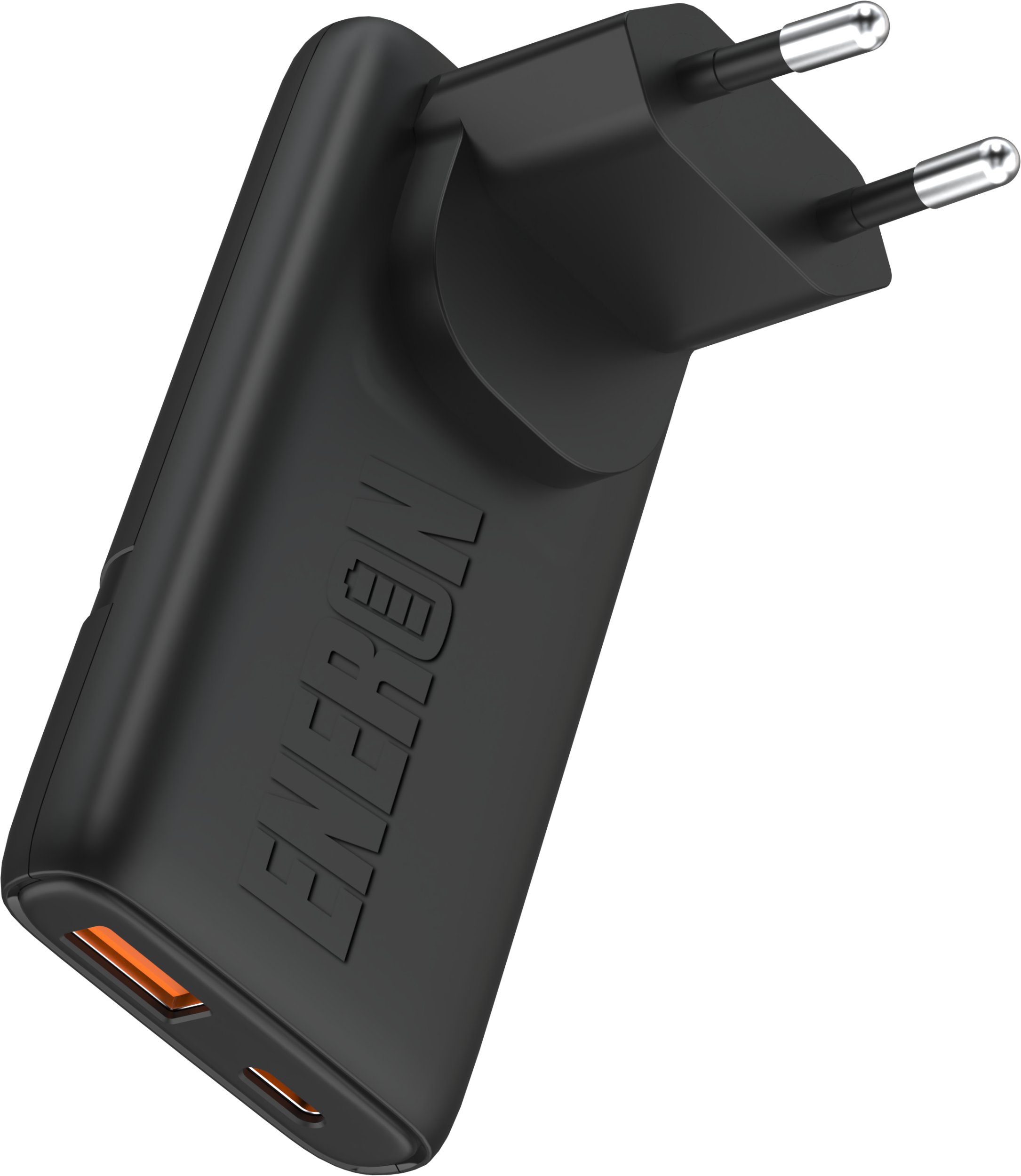 Ładowarka GaN 65W 1xUSB-C 1xUSB-A Czarna