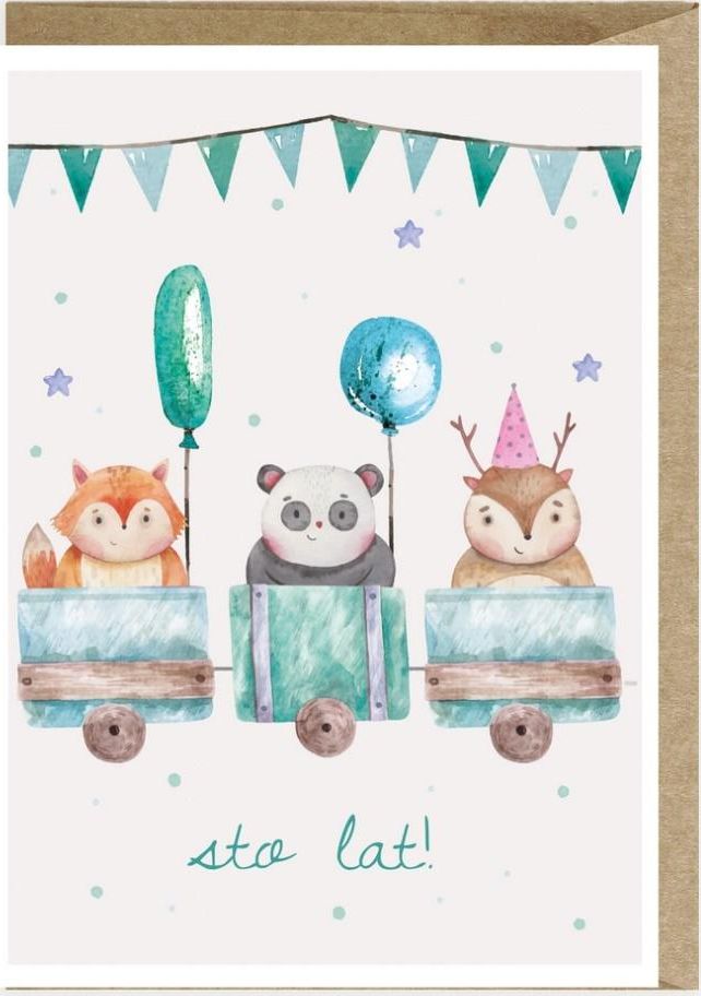 Cardie Kartka urodzinowa Roczek Zwierzaki K116