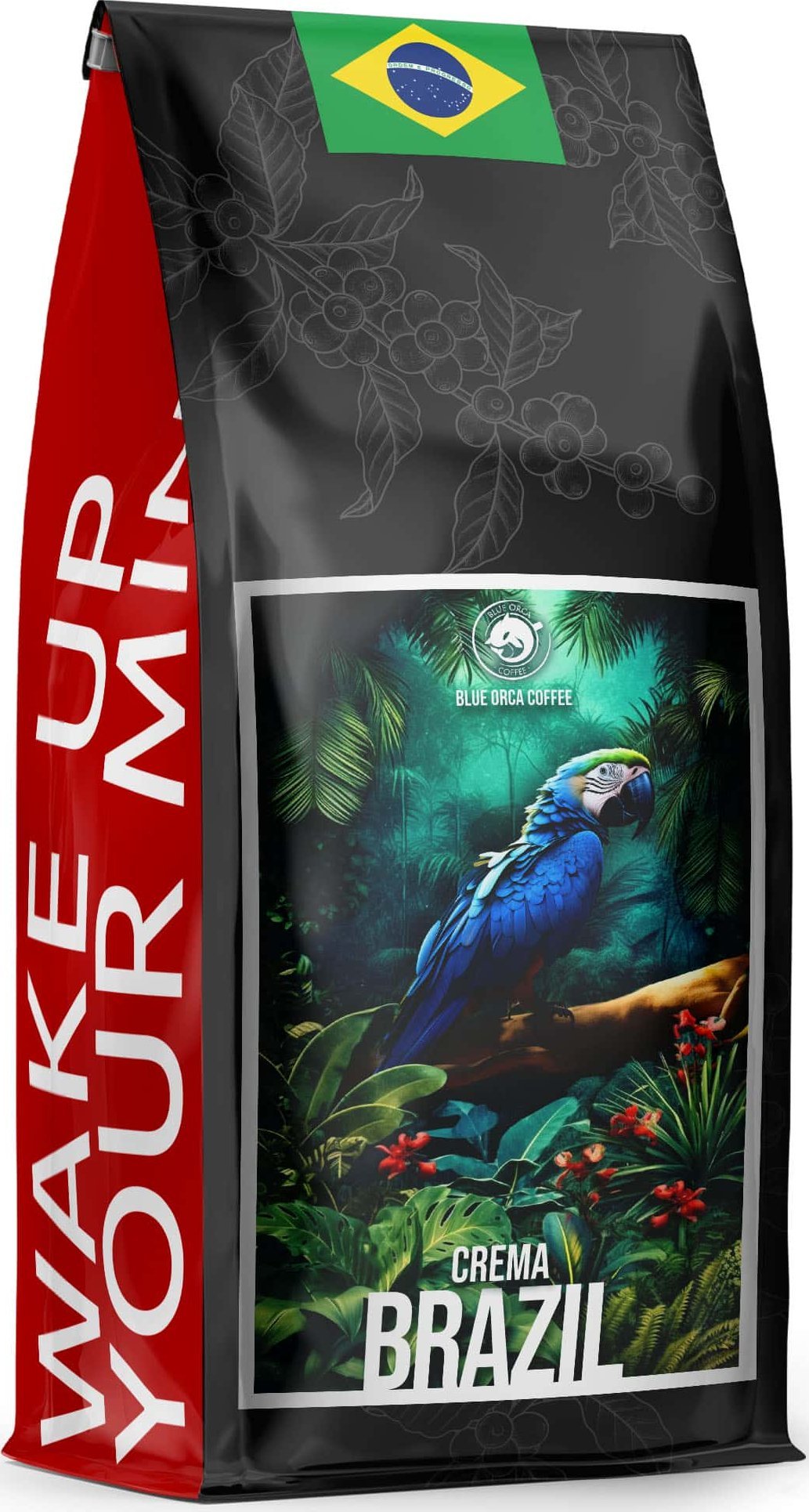 Kawa ziarnista Blue Orca Coffee Kawa Ziarnista BRAZYLIA CREMA -ŚWIEŻO PALONA 1KG- Palarnia Blue Orca Coffee