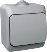 Schneider Electric Gniazdo pojedyncze Cedar Plus z/u z klapką i przesłonami 16A IP44 szare (WDE000640)