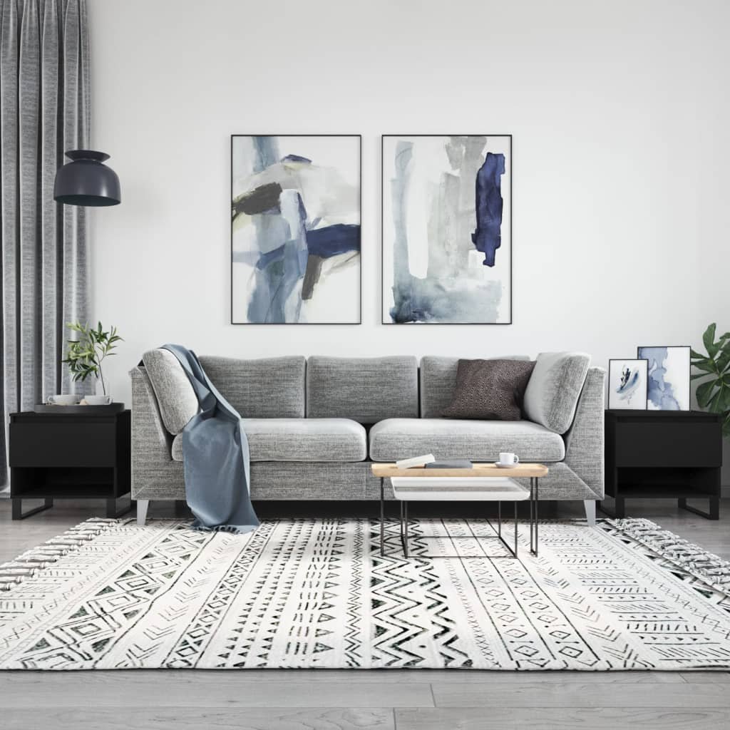 vidaXL Stoliki kawowe, 2 szt., czarne, 50x46x50 cm