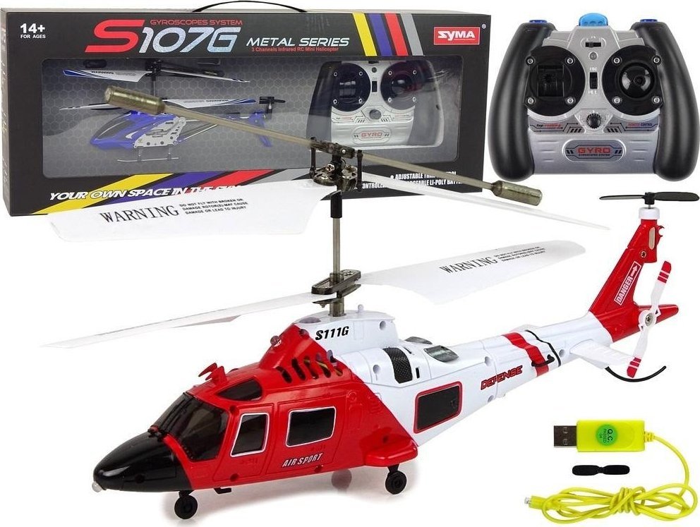 LeanToys Latający Helikopter SYMA S111G R/C Zdalnie Sterowany