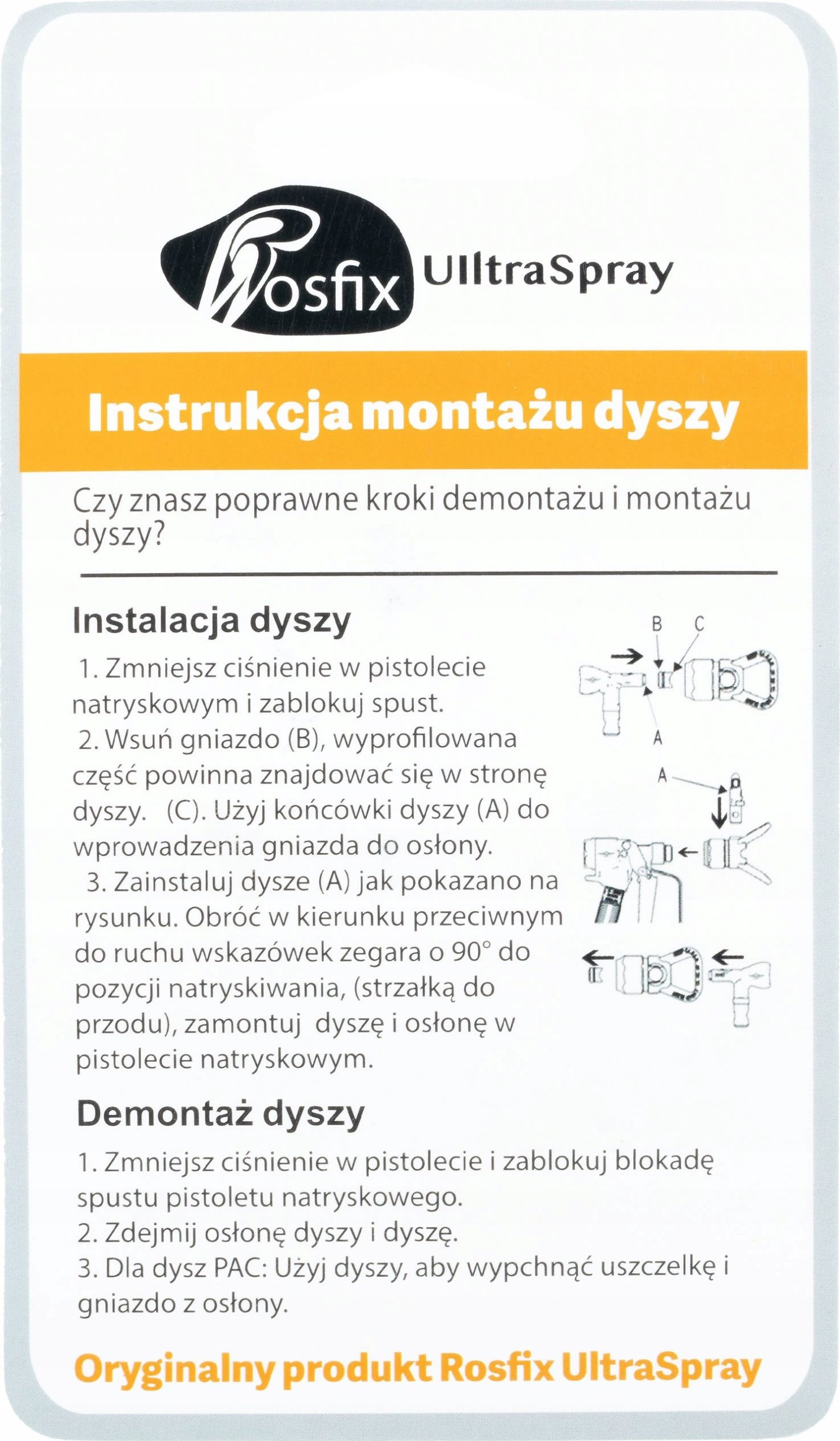 Rosfix DYSZA MALARSKA WYSOKOCIŚNIENIOWA 629 AGREGAT ELEWACJE SZPACHLE ROSFIX GRACO