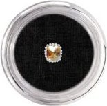 Bass Cosmetics Cyrkonia, ozdoba metalowa - duży kamień biały opalizujący 2 / Bass Cosmetics