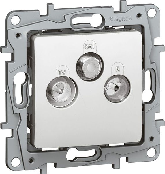 Legrand Gniazdo antenowe NILOE RTV-SAT przelotowe 14 dB białe (764564)