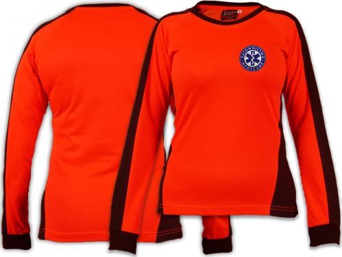 North Wind + medical Koszulka FLUO damska RATOWNICTWO MEDYCZNE z długim rękawem - niebieskie logo