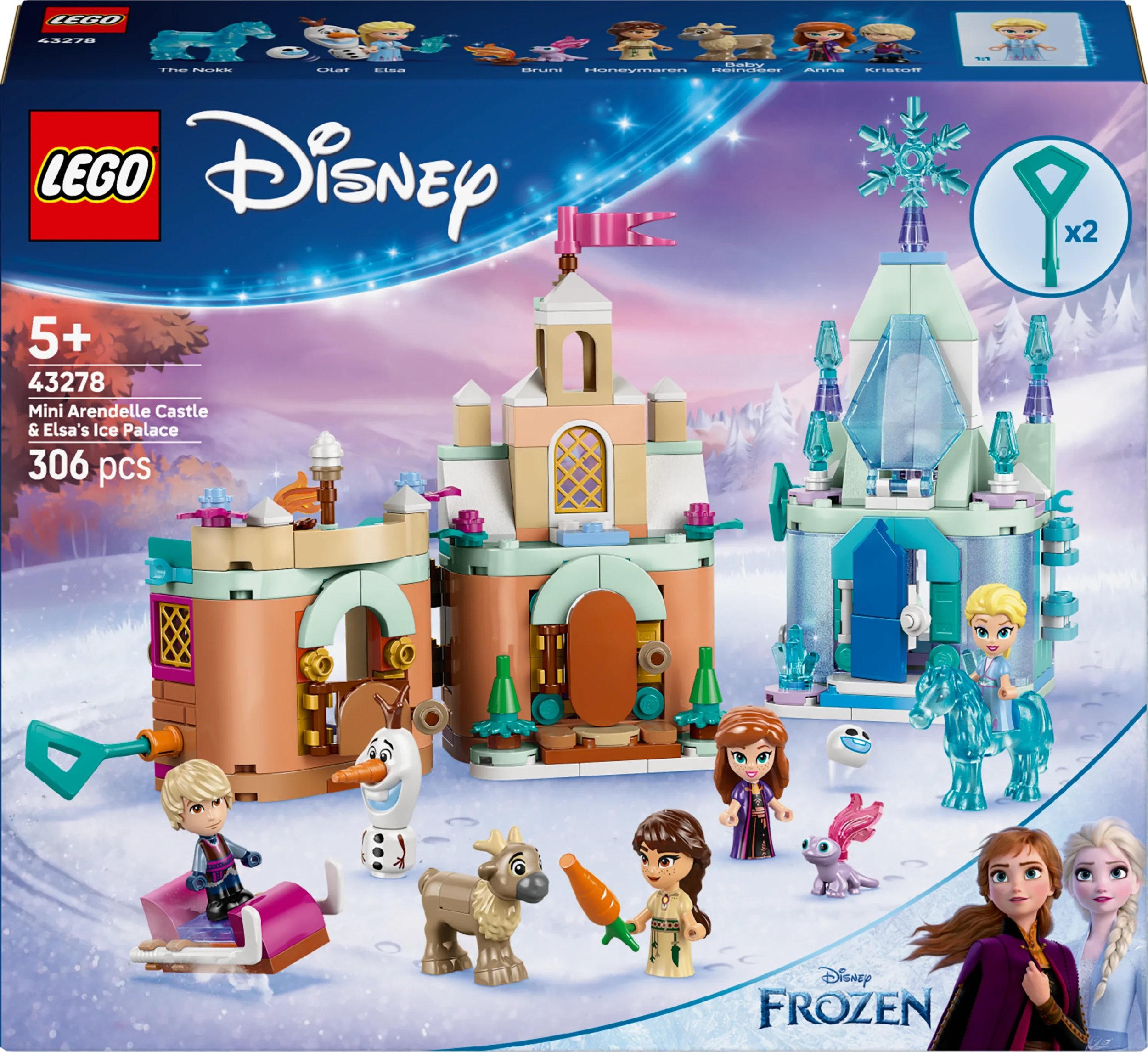 LEGO Disney Miniaturowy zamek w Arendelle i lodowy pałac Elzy (43278)