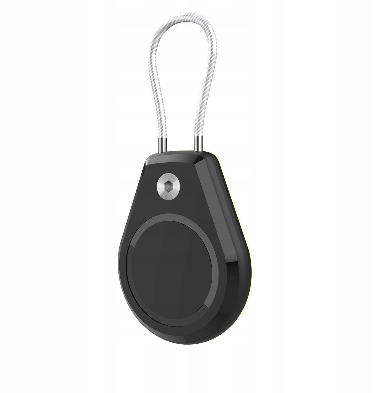Etui na Apple AirTag wodoodporne, ze stalową linką - czarne
