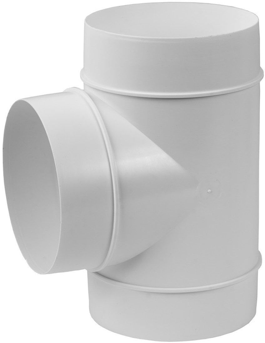 T-PIECE 100MM VALGE PLAST