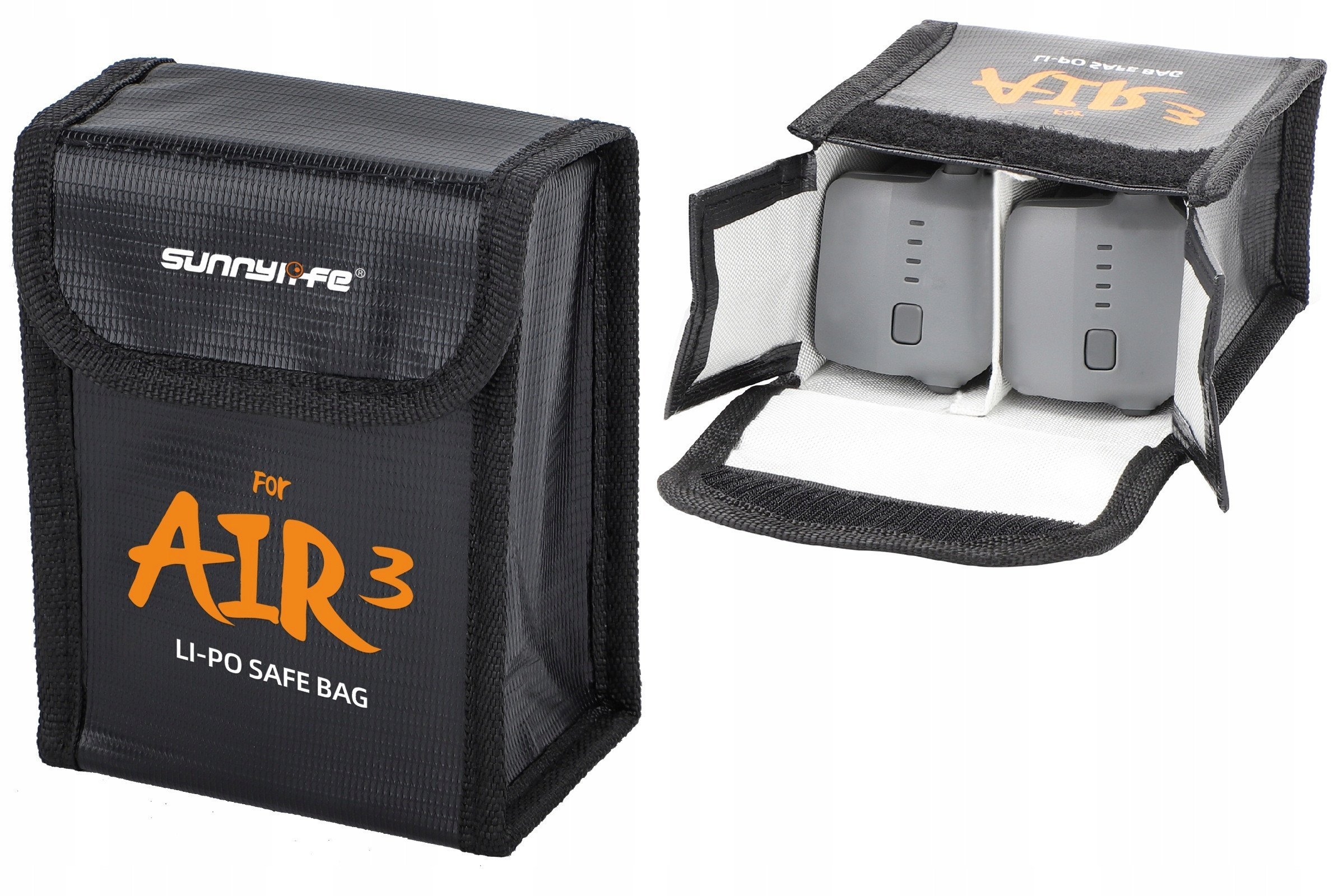 Futerał Etui Pokrowiec 2x Akumulator Bateria Ognioodporny Dji Air 3 / 3s / 3 S / A3-dc598-2