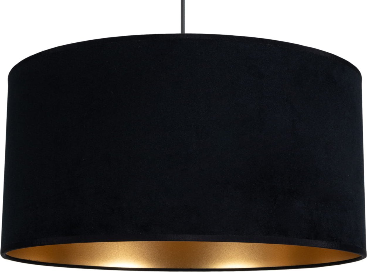 Lampa wisząca Solar Lampa wisząca welurowa czarna plus złoto fi 40cm