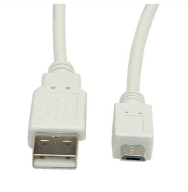 Kabel USB Secomp USB-A - microUSB 0.8 m Beżowy (S3.15.1-40)