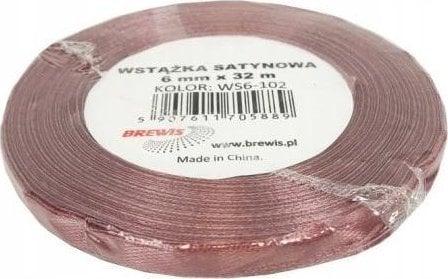 Wstążka satynowa brudny róż 6mm x 32m