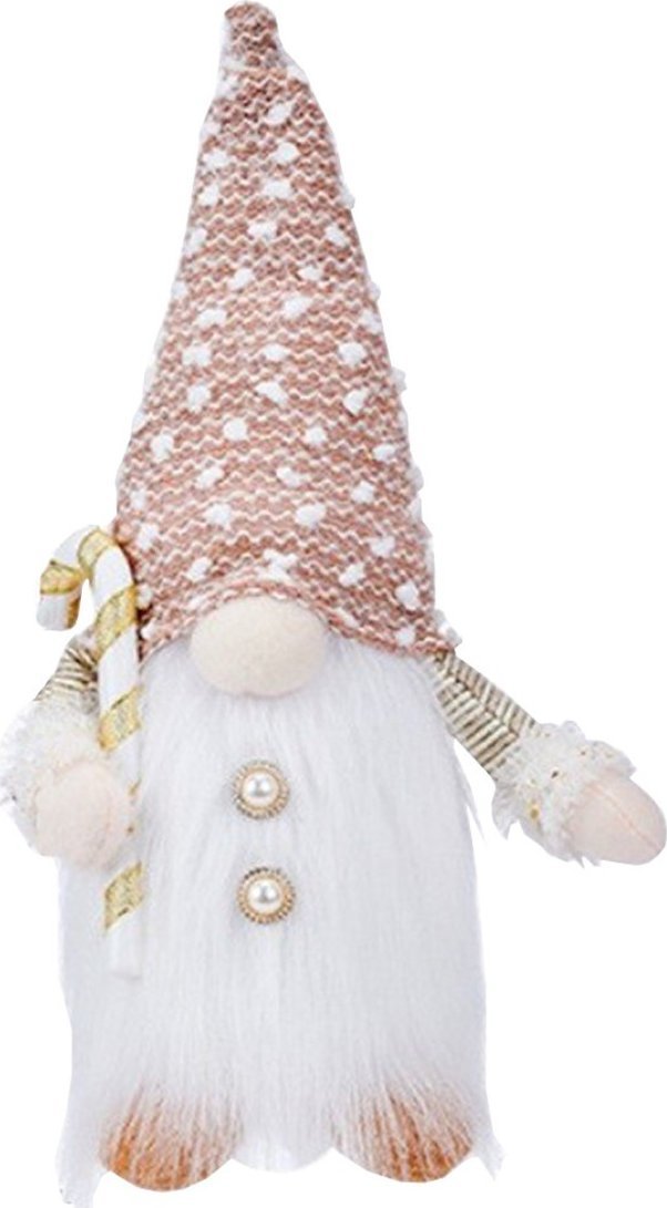 Ecarla Ozdoba świąteczna-świecący skrzat-beżowy 1szt