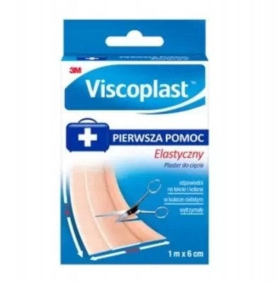 Plaster elastyczny VISCOPLAST, uniwersalny, 6cmx1m, jasnobrązowy