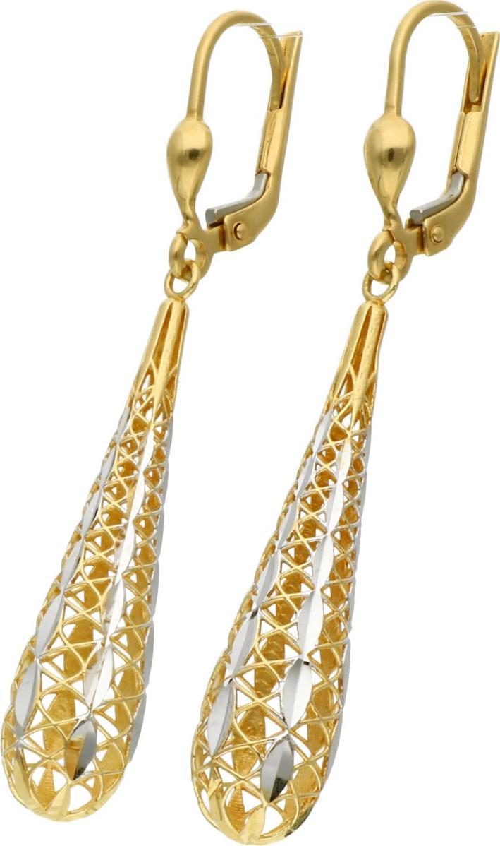 Rosanto Nietuzinkowe złote kolczyki wiszące słupki 585 14k