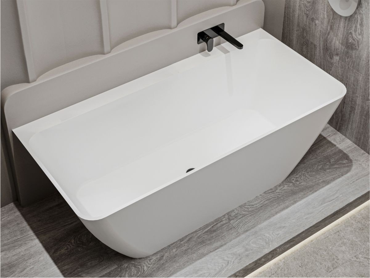 Wanna przyścienna MIRAGGIO ISLAND 169*80*58 Połysk Biała 0000601