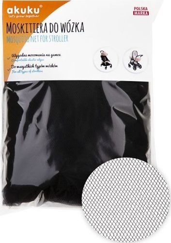 Akuku AKUKU Uniwersalna Moskitiera do Wózka Czarna