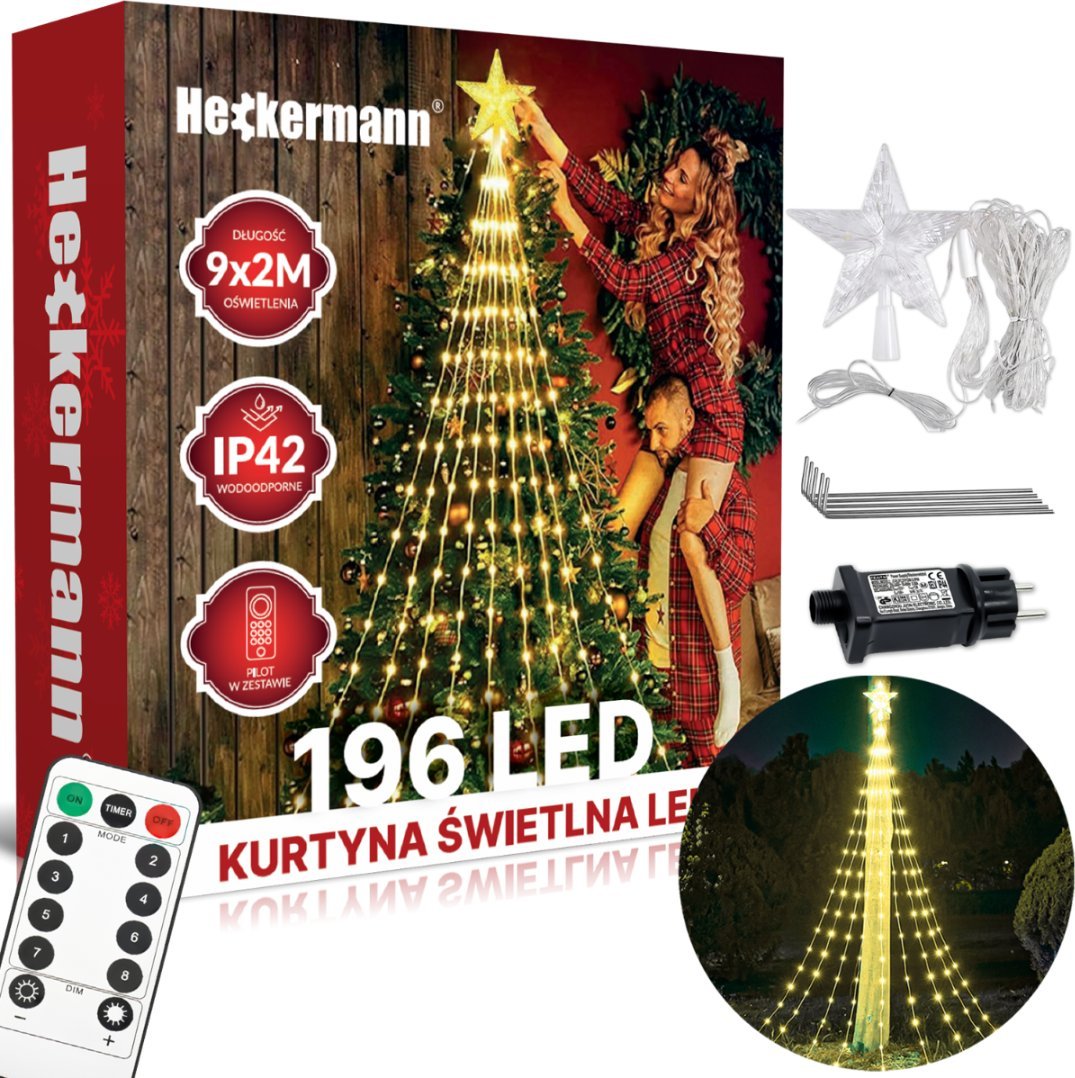 Lampki choinkowe Heckermann Lampki świąteczne Choinka CL-G40SL Warm