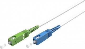 Goobay Kabel światłowodowy (FTTH), Singlemode (OS2) White, biały (Simplex), 20 m - Długość kabla 20 m