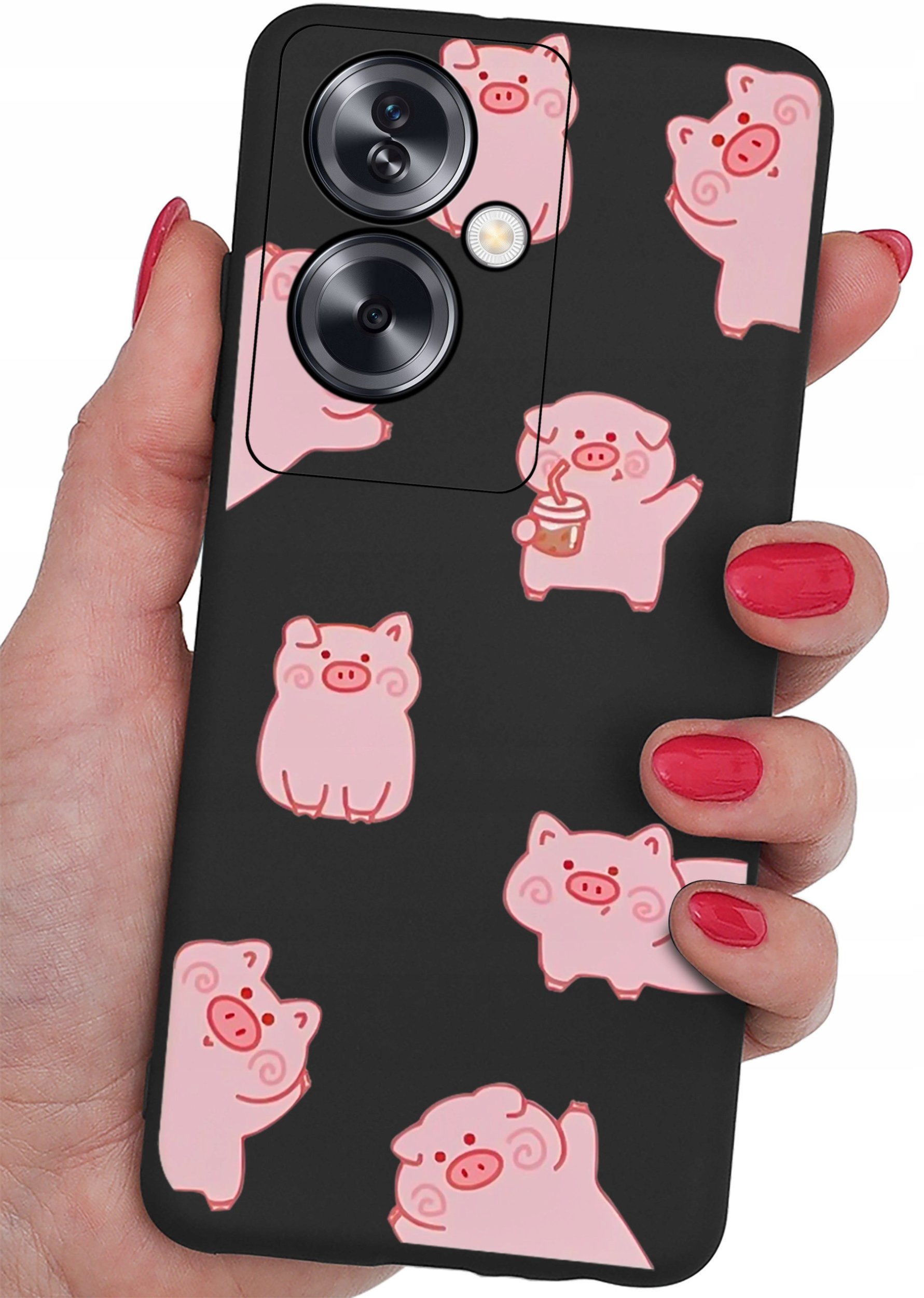 ETUI do Oppo A79 5G CASE WZORY SOFT MATT PLECKI + SZKŁO OCHRONNE 9H