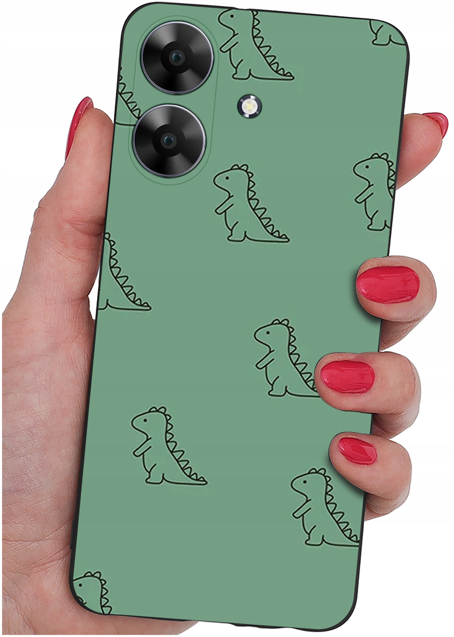 ETUI do Realme Note 60 CASE WZORY | SILIKONOWE MATT CASE + SZKŁO 9H