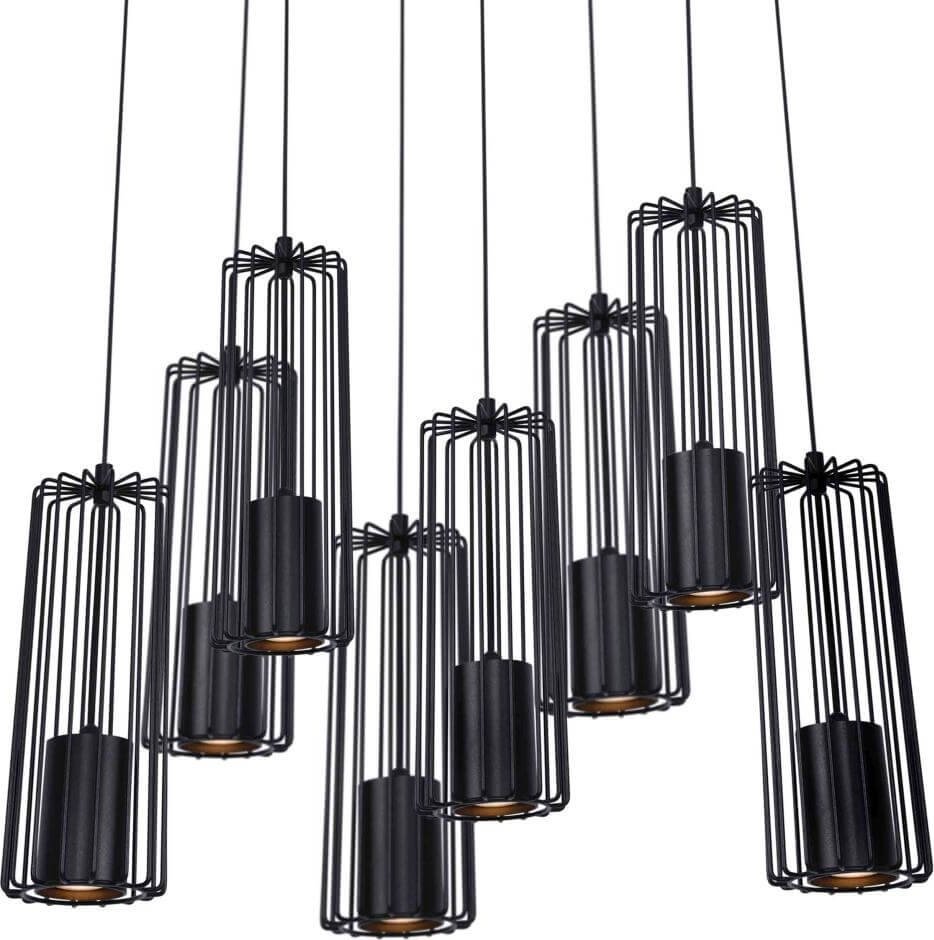 Lampa wisząca Kaja Wisząca lampa Falcon K-4933 kaskada nad łóżko czarna