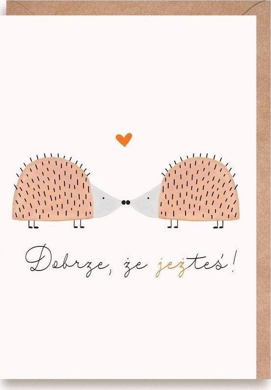 Cardie Walentynka Dobrze że jeżteś, eko koperta K158