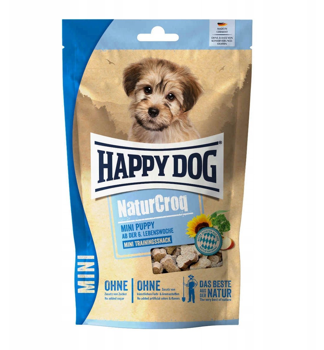 NaturCroq Mini Snack Puppy, przysmak, dla szczeniąt, pow. 6 tyg.,drób i ryż, 100g