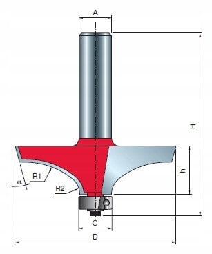 Frez 99-02712P 63,5X12,0 R30/8 15˚