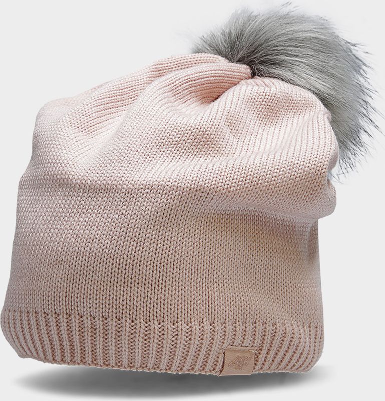 4f Czapka zimowa H4Z22-CAD009 Jasny róż r.one size