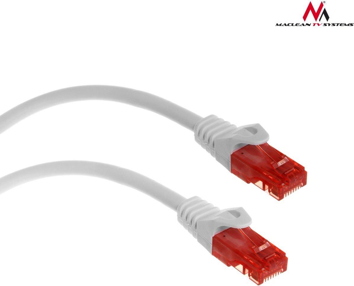Maclean Patchcord, Cat6, 0.5m, biały (MCTV-300W)