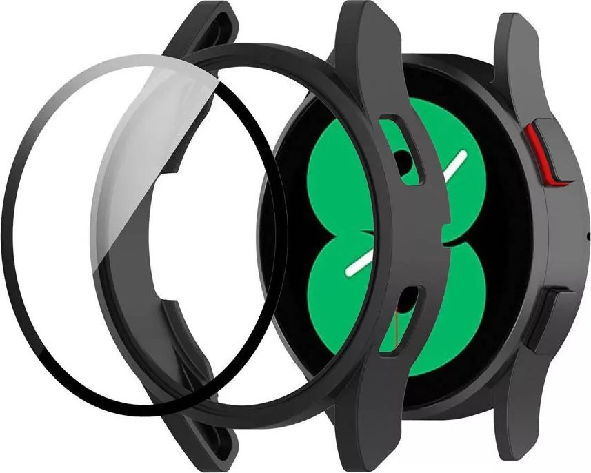 Strado Etui obudowa 2w1 ze szkłem do Galaxy Watch 4 44 (Czarne) uniwersalny