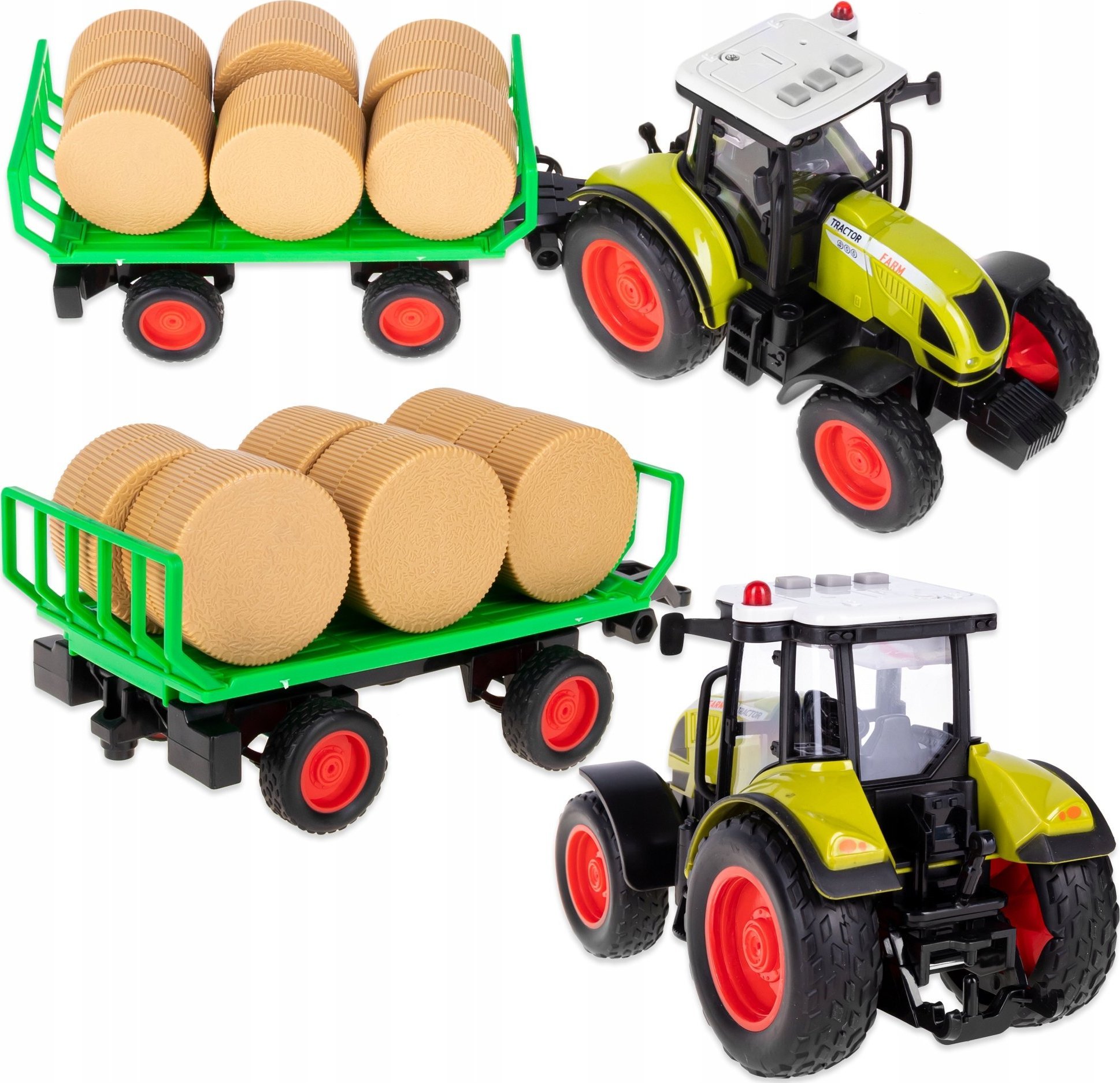 AIG Duży Traktor Przyczepa Do Transportu Siana + 6 Bel