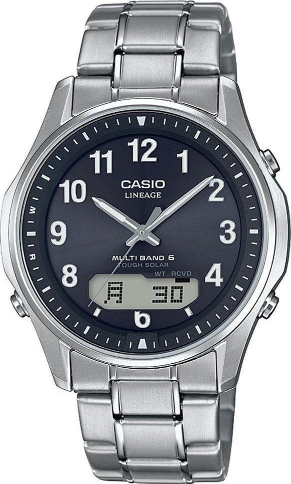 Zegarek Casio Zegarek męski Casio LCW-M100TSE-1A2ER srebrny