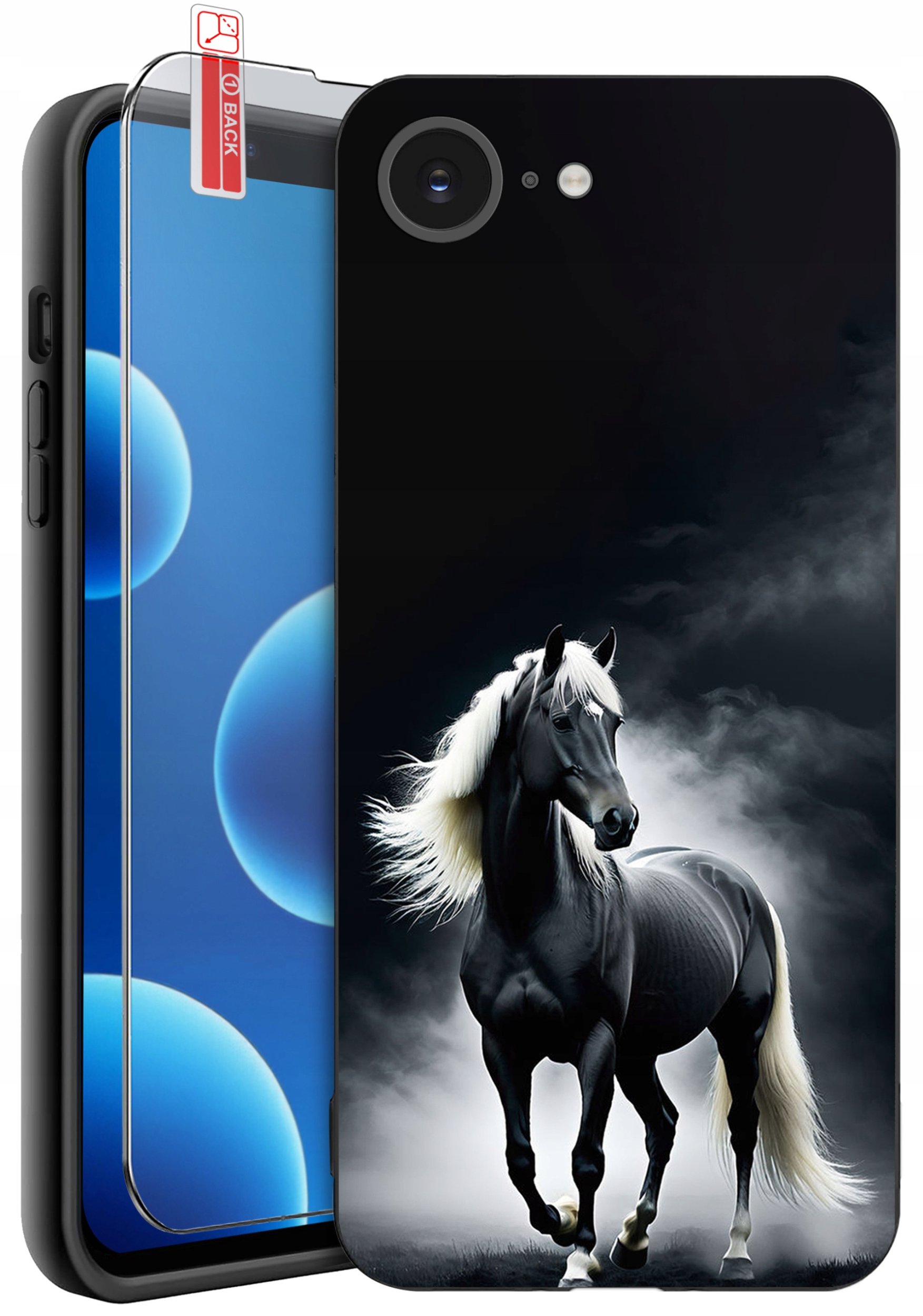 ETUI do iPhone 16e | WZORY | SILIKONOWE MATT CASE + SZKŁO 9H