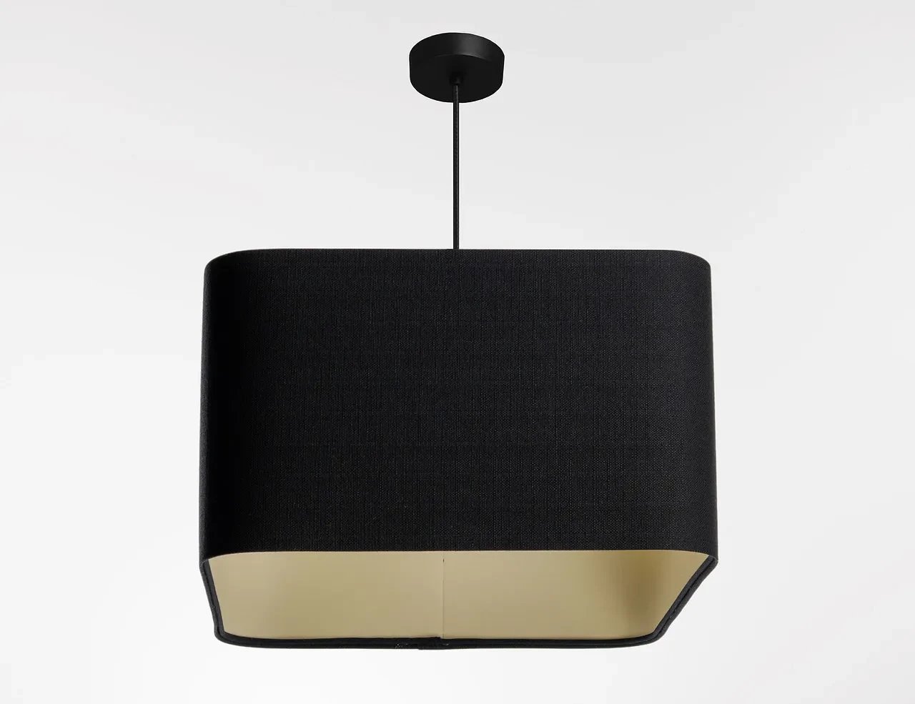 Lampa wisząca KWADRO LEN 005-40w20 czarna/beżowa BPS KONCEPT