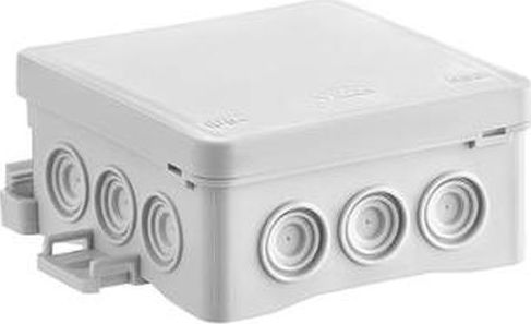 Simet Puszka naścienna 85x40x85mm z dławnicą zintegrowaną samozatrzaskowa seria FASTBOX szara IP54 NS6 35346102