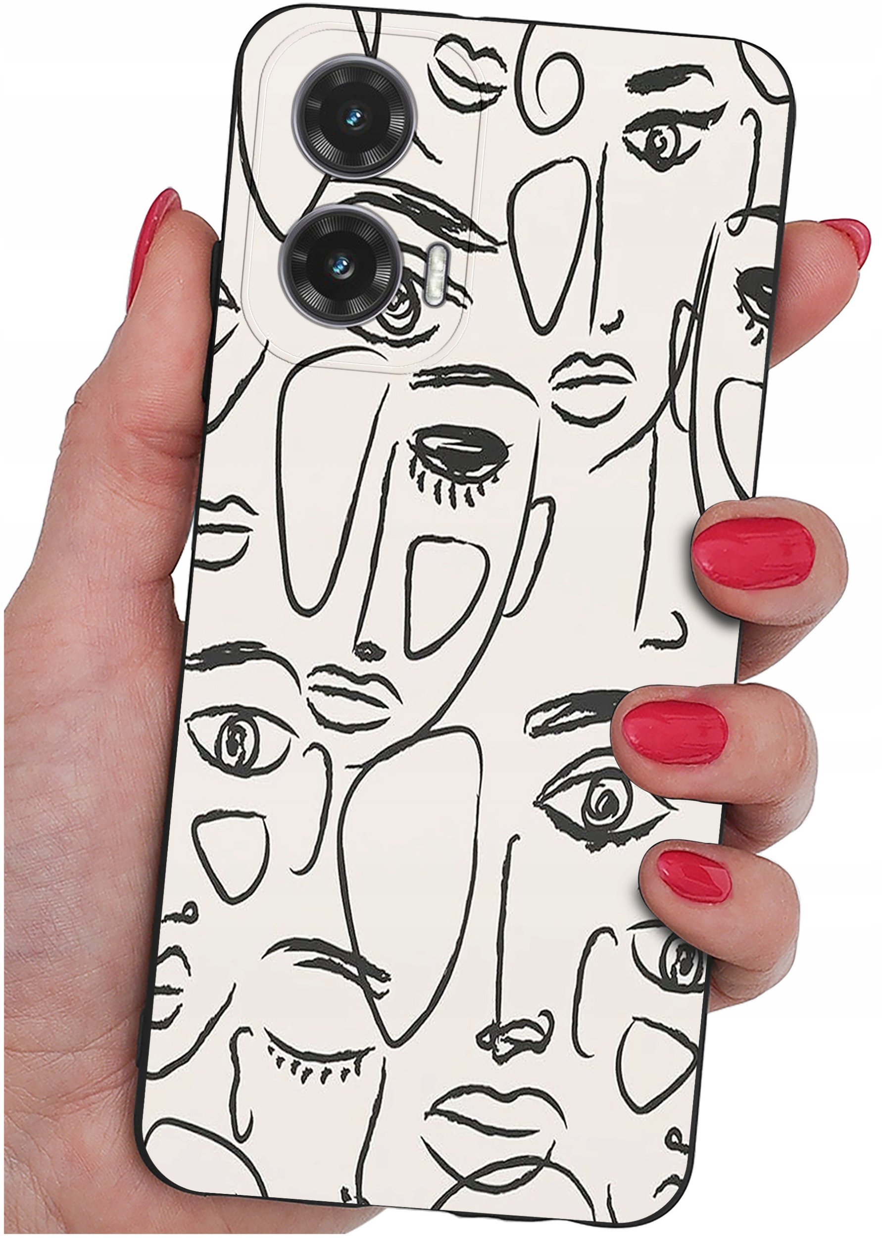 Etui do Motorola Moto G35 5G WZORY |SILIKONOWE MATT CASE + SZKŁO 9H