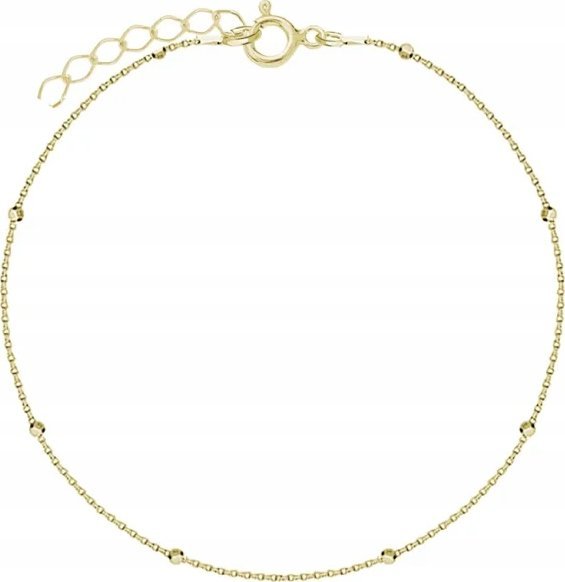 Radziszewska Jewellery Bransoletka Złota Łańcuszek Kulki 925 Biżuteria na Dzień Kobiet ŻYCZENIA