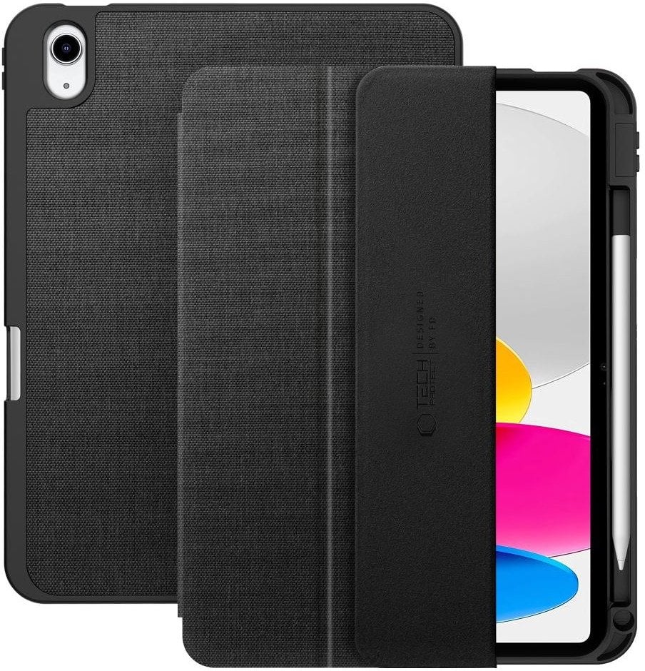 Etui Tech-Protect SmartCase Pen Canvas do Apple iPad 10.9" 2022 / 11" 2025 Obsidian Black