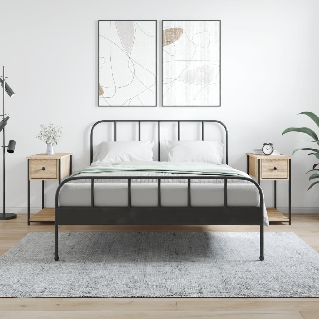 vidaXL Szafki nocne, 2 szt., dąb sonoma, 30x60x60 cm