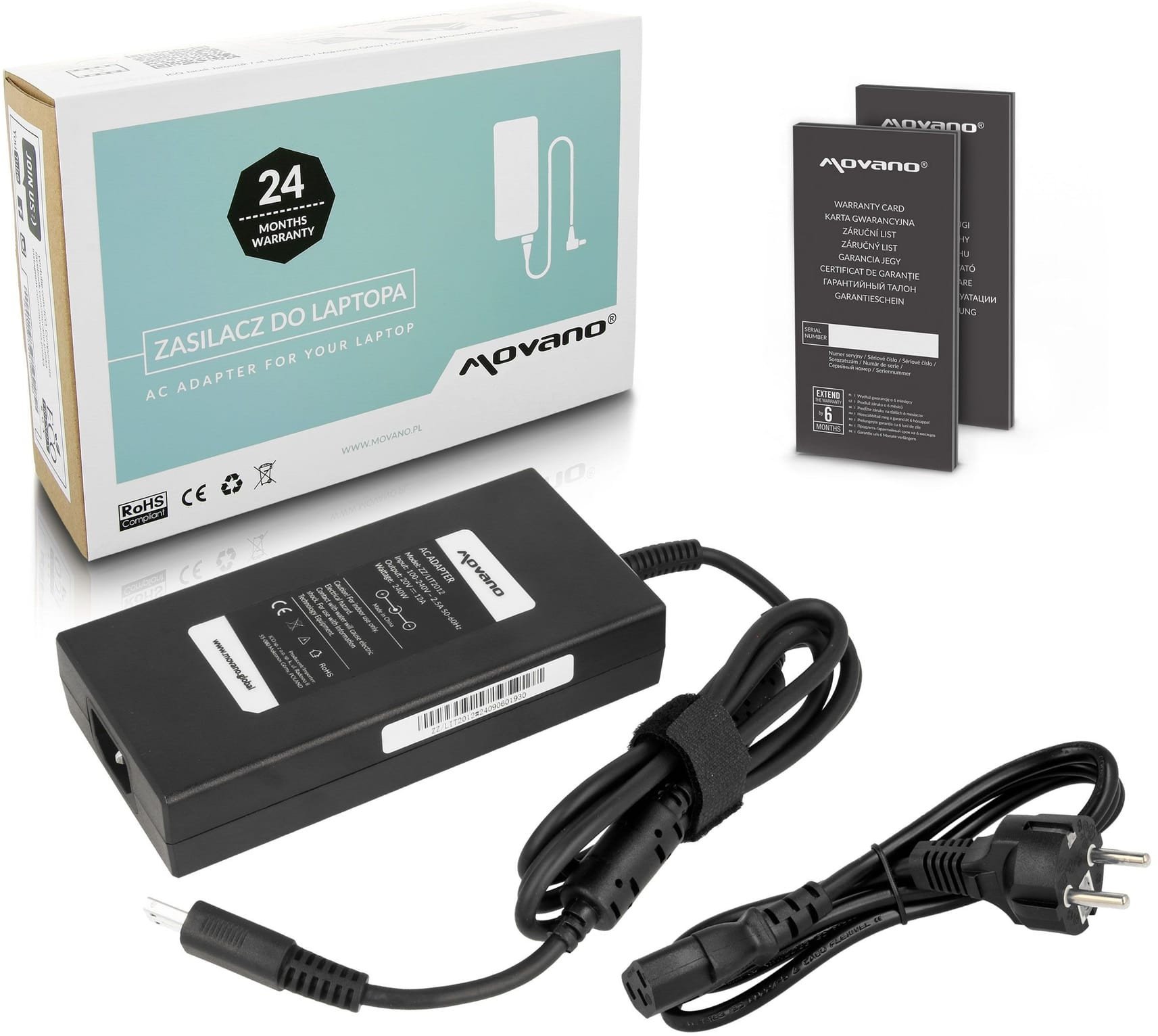 Zasilacz Movano 20v 12a (USB) 240W do MSI