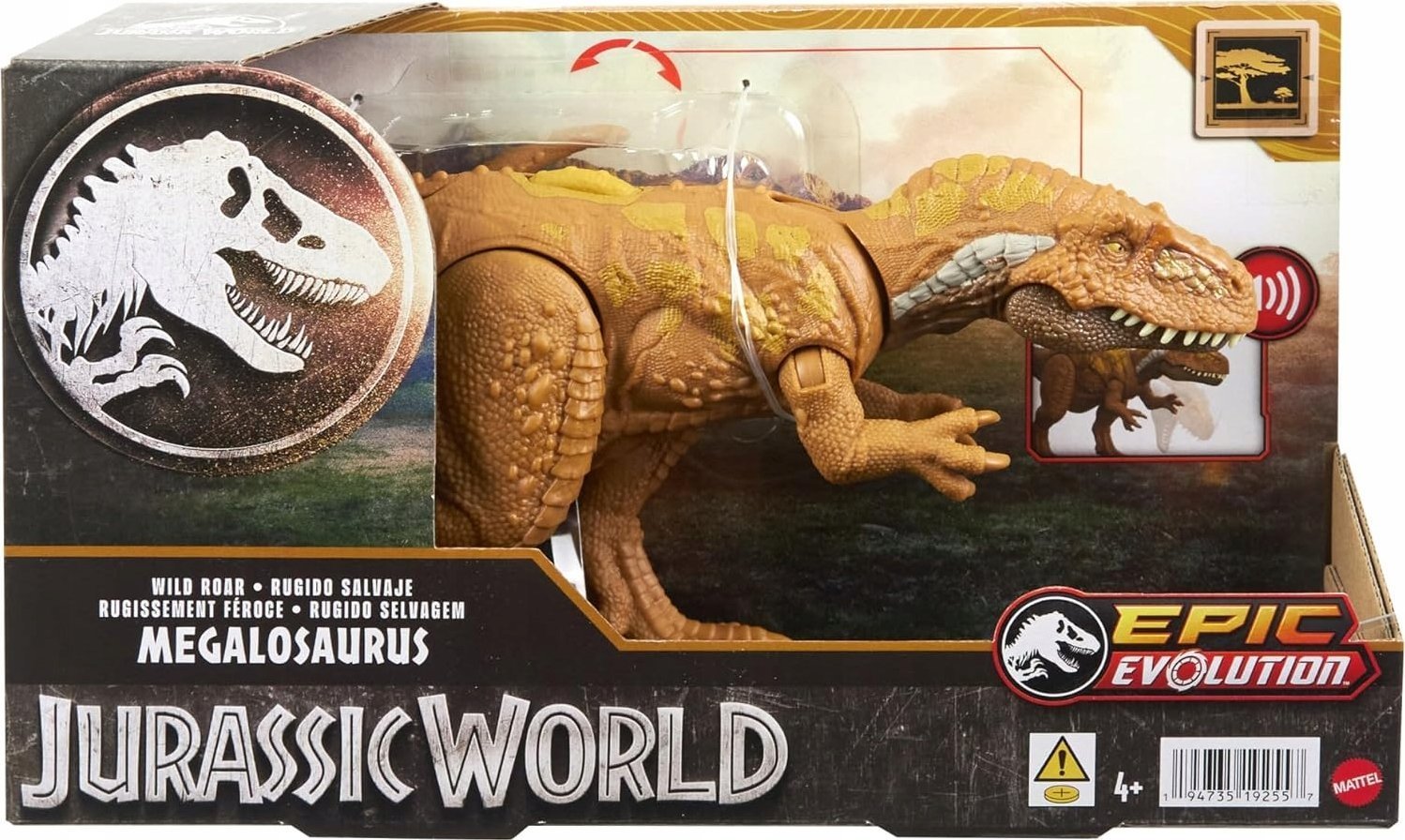 Figurka Mattel Mattel Jurassic World Wild Roar Megalosaurus