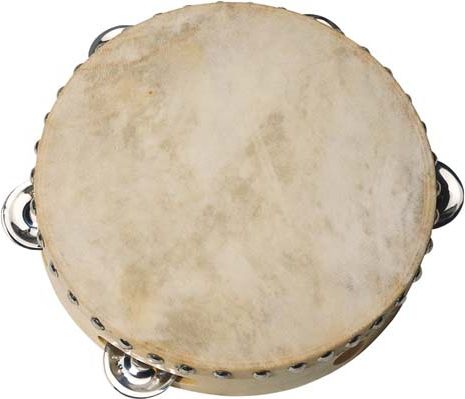 Goki Tamburyn z 5 dzwonkami, skóra naturalna (UC085)